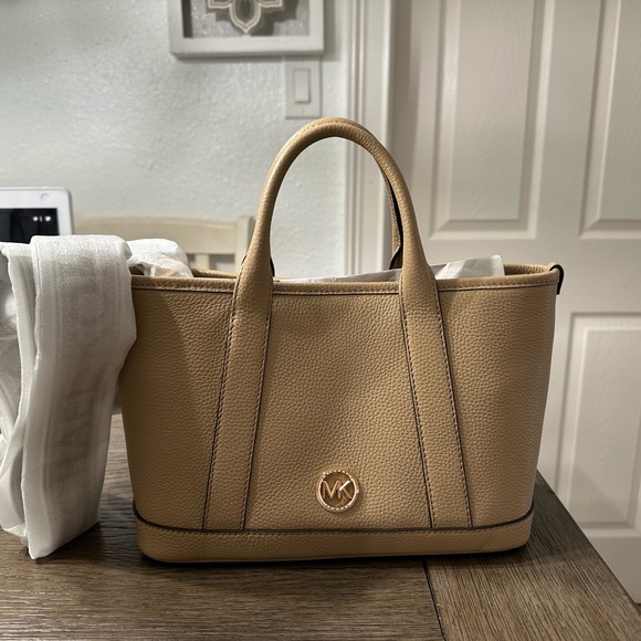 Michael Kors Camel Leather Tote - Picture 2 of 4